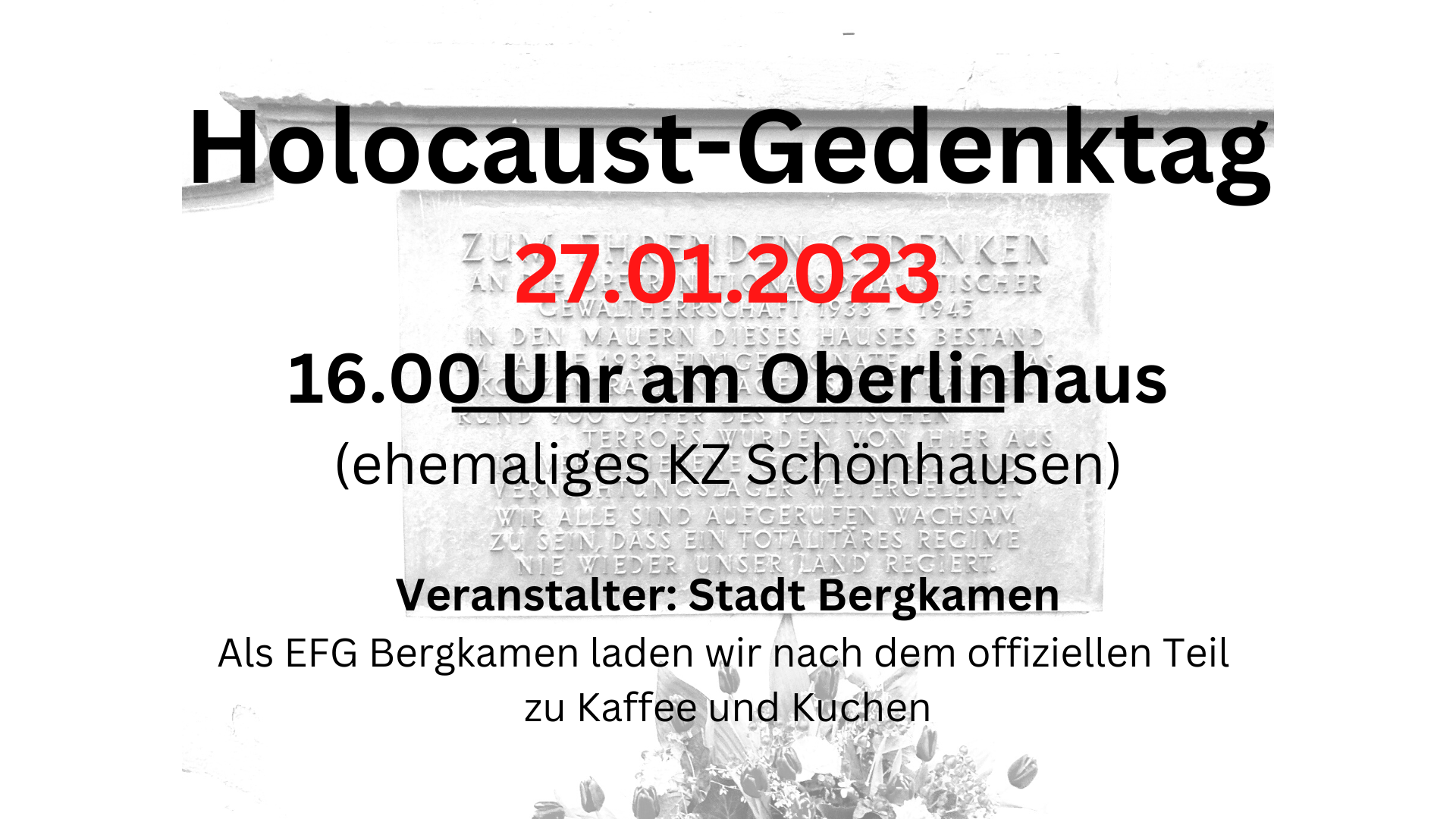 Holocaust Gedenktag am 27.01.2023